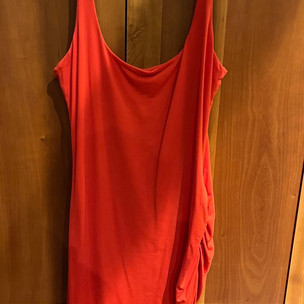 Susana Monaco Red Mini Dress with Side Ruche